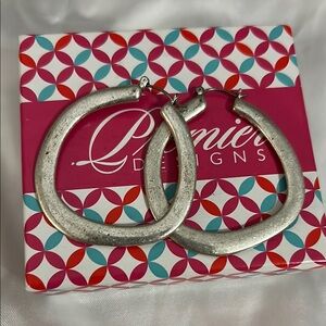 Premier Designs Silver Hoop Earrings